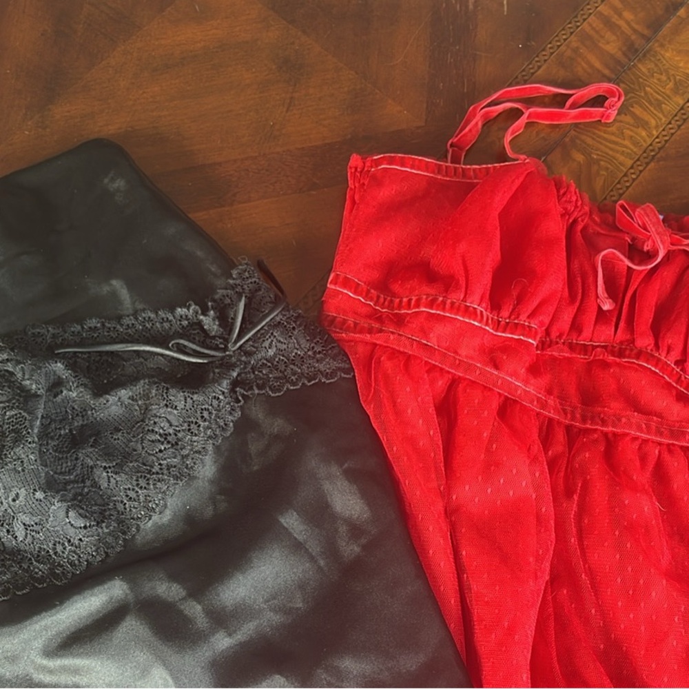 Red and Black Lace nighties